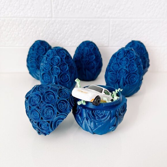 Rose-Covered Easter Eggs – Handcrafted Party Favors, Spring Decor, Wedding Gifts - Picture 2 of 10